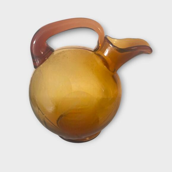 Vintage Cambridge Amber Glass Tilt Pitcher Decanter | no stopper | 1930s - Picture 2 of 2